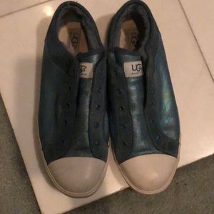 Metallic Blue Ugg sneakers